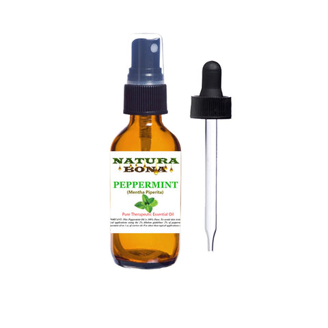 Peppermint Essential Oil Use to Naturally Repel Pests Insects; 2 Oz Spray/Dropper
