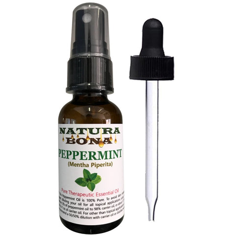 Peppermint Essential Oil Use to Naturally Repel Pests Insects; 1 Oz Spray/Dropper