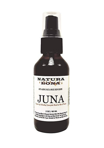 Juna Anti-Aging Oil Face Serum; Organic Age Defending Blend of Argan Oil, Hemp Seed Oil and Frankincense Oil. (2oz)